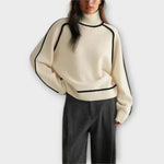 Emilia™ | Suéter com decote alto suave e elegante - | Benedita Lisboa