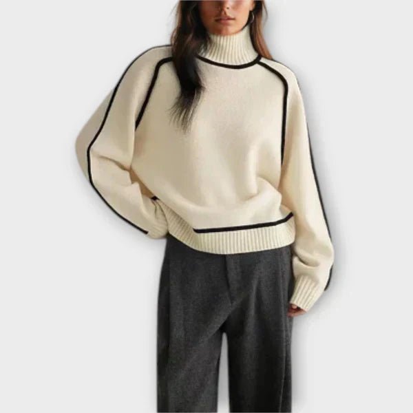 Emilia™ | Suéter com decote alto suave e elegante - | Benedita Lisboa