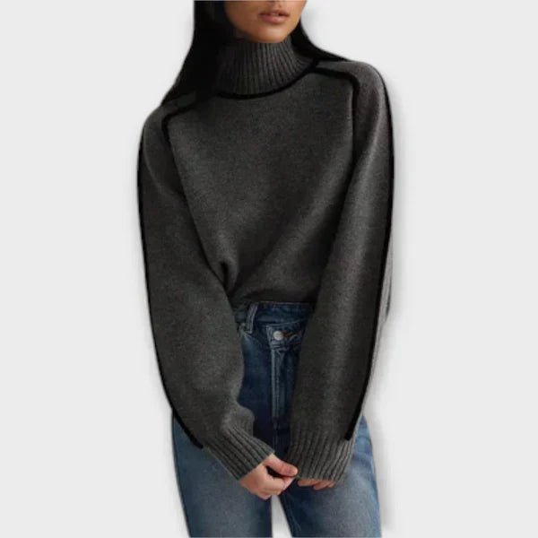 Emilia™ | Suéter com decote alto suave e elegante - | Benedita Lisboa