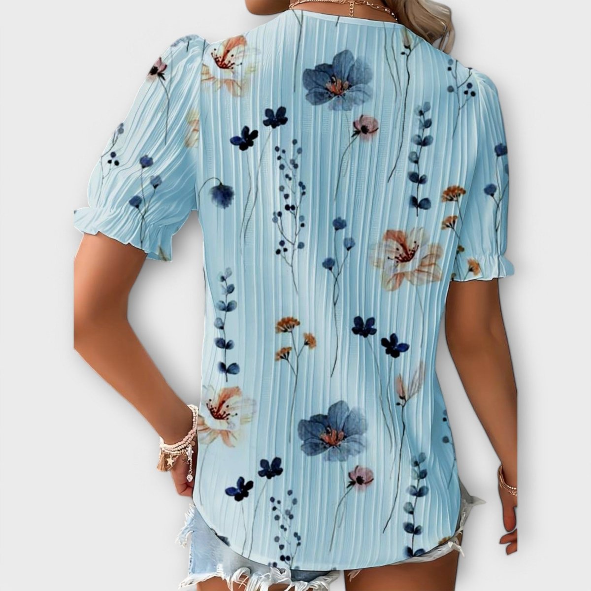 Emily™ | Blusa com decote em V - | Benedita Lisboa