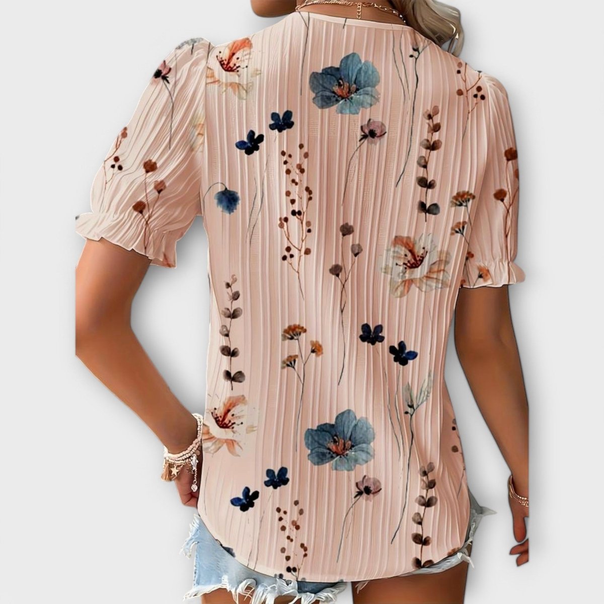 Emily™ | Blusa com decote em V - | Benedita Lisboa