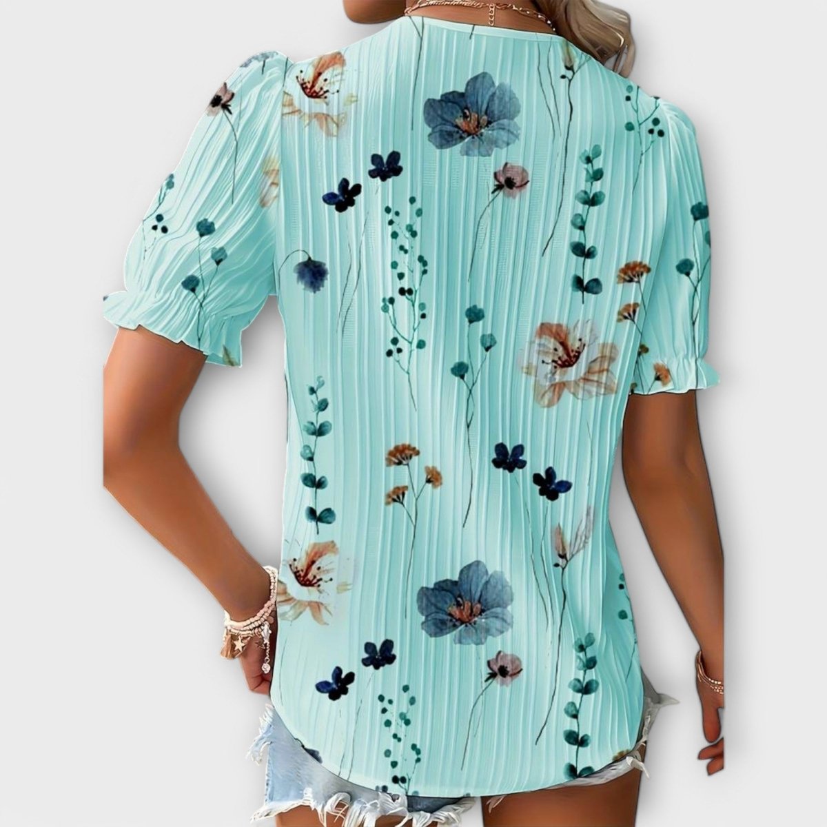 Emily™ | Blusa com decote em V - | Benedita Lisboa