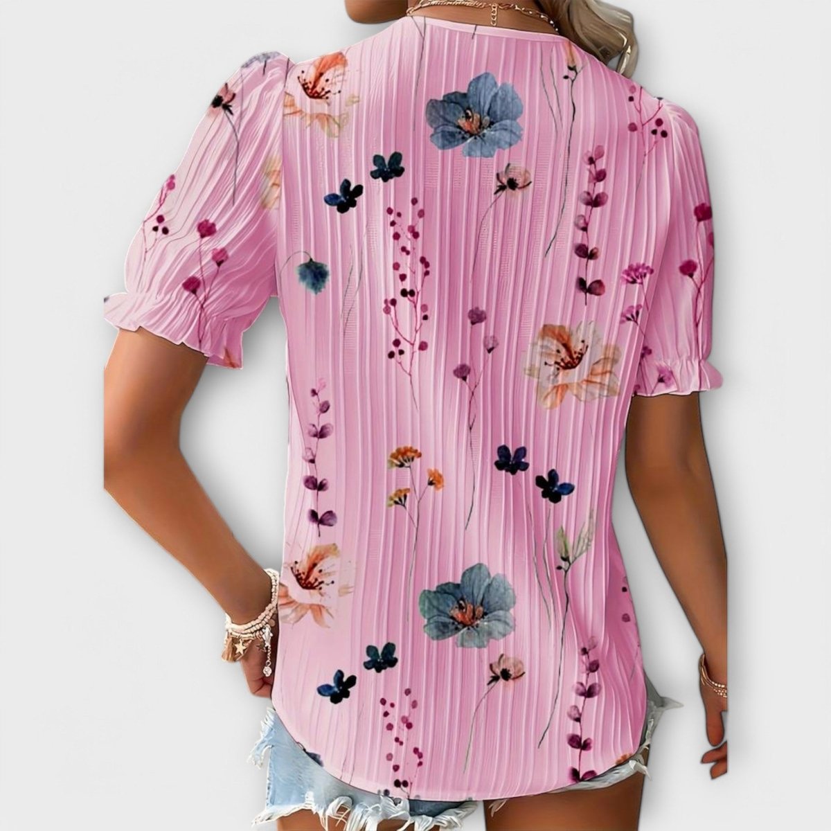 Emily™ | Blusa com decote em V - | Benedita Lisboa