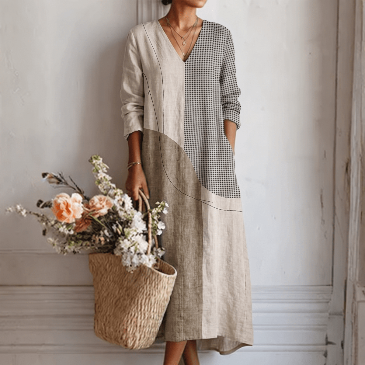Emma™ | Vestido de Riscas Elegante - Vestido | Benedita Lisboa