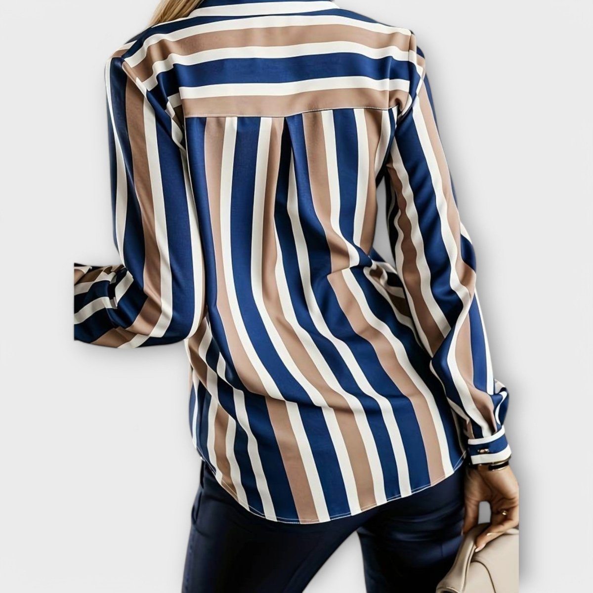 Emy™ | Blusa casual às riscas - | Benedita Lisboa