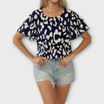 Evelyn™ | Blusa casual com decote redondo - | Benedita Lisboa