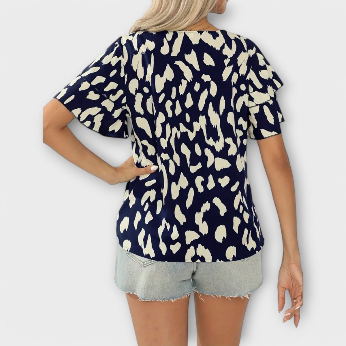 Evelyn™ | Blusa casual com decote redondo - | Benedita Lisboa