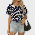 Evelyn™ | Blusa casual com decote redondo - | Benedita Lisboa