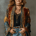 Fabia™ | Kimono Bordado Boho - | Benedita Lisboa