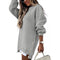 Fall Winter Fashion Stitching Side Zipper Design Pullover Sweater For Women - 0 | Benedita Lisboa