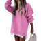 Fall Winter Fashion Stitching Side Zipper Design Pullover Sweater For Women - 0 | Benedita Lisboa