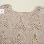 Female Leisure Hollow Out Parchment Hollow Sleeve Casual Sweater - 0 | Benedita Lisboa
