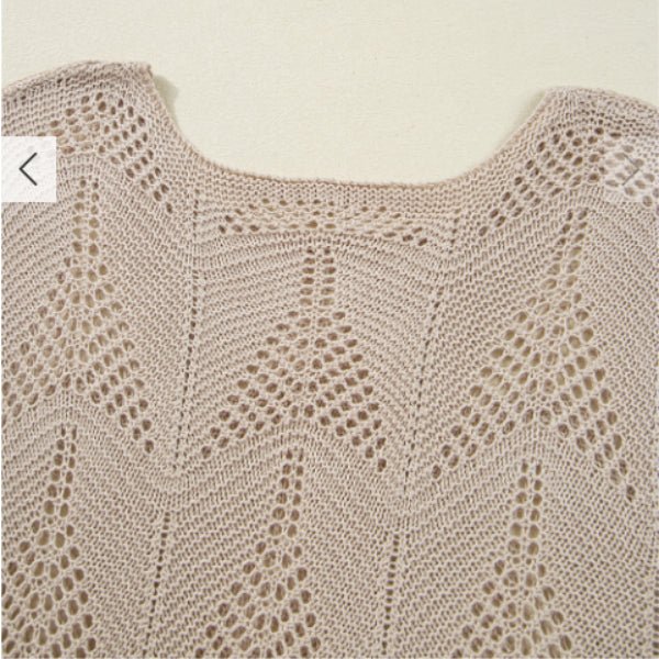 Female Leisure Hollow Out Parchment Hollow Sleeve Casual Sweater - 0 | Benedita Lisboa