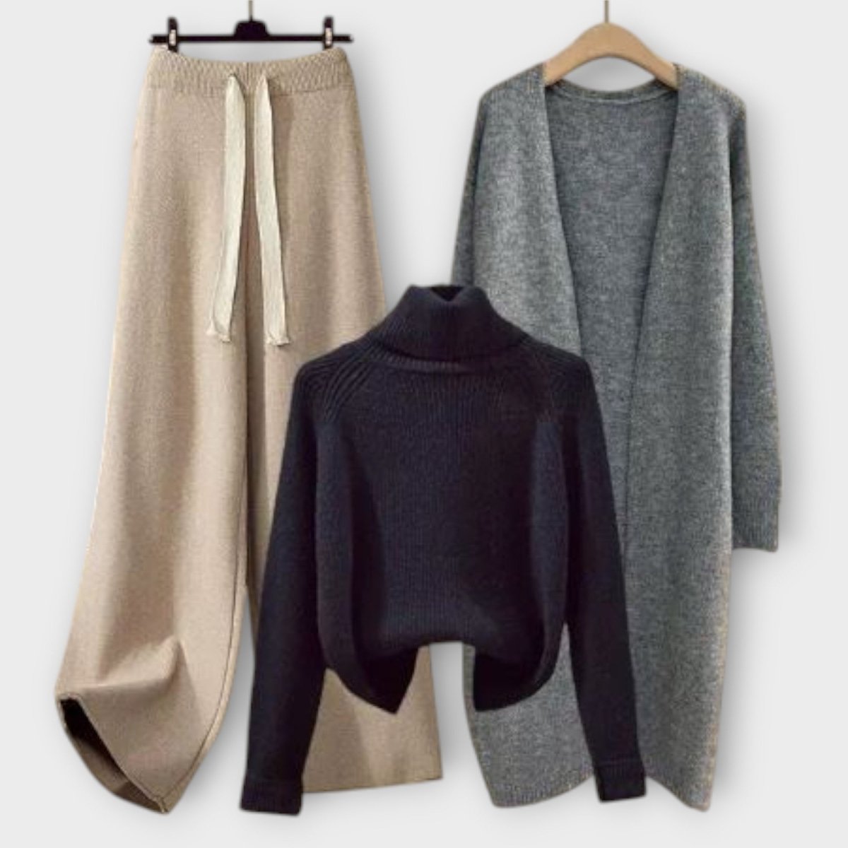 Flair™ | Conjunto casual de 3 peças - | Benedita Lisboa