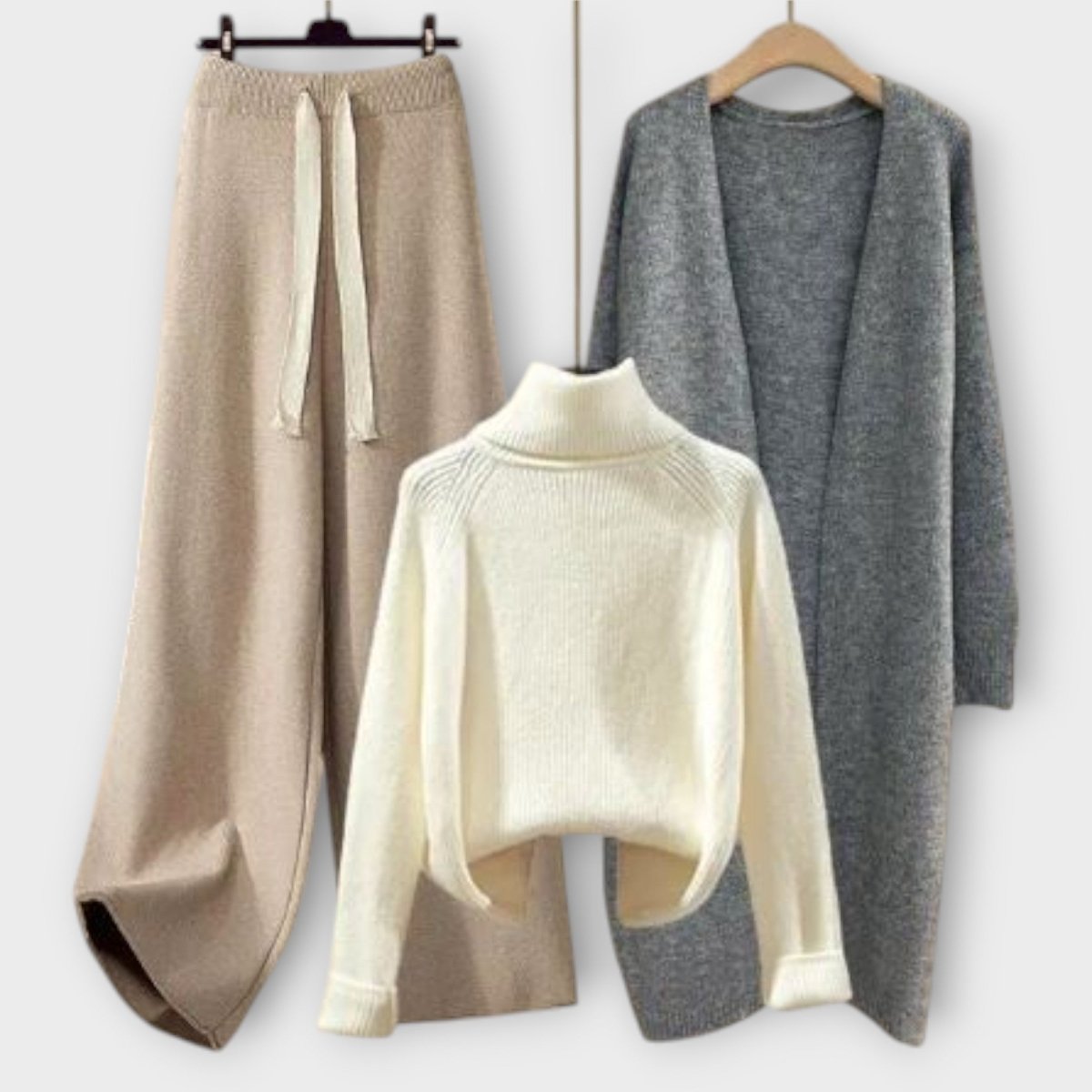 Flair™ | Conjunto casual de 3 peças - | Benedita Lisboa