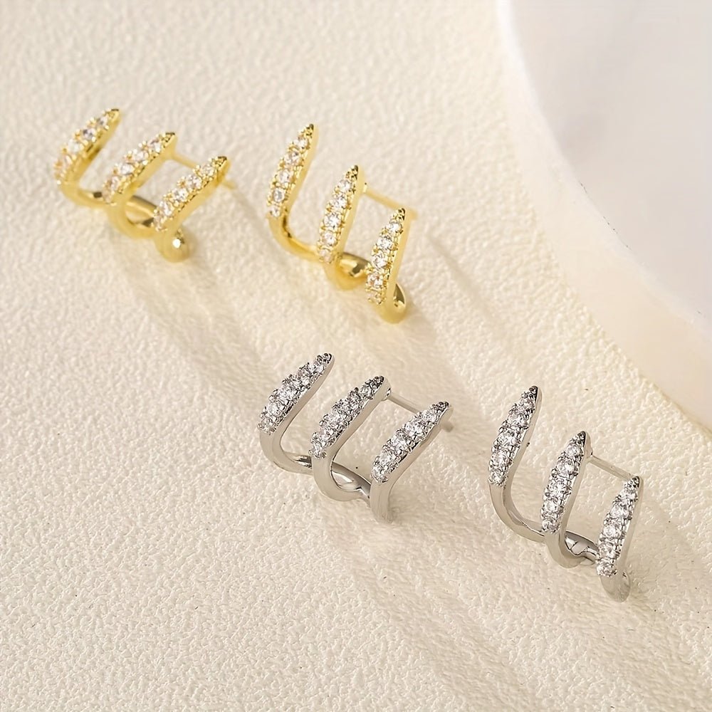 Flora - Brinco Triplo Elegante - | Benedita Lisboa