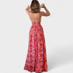 Floraria™ | Vestido comprido com halteres e costas abertas - | Benedita Lisboa