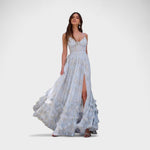 Florencia™ | Vestido longo boémio com fenda e folhos. - | Benedita Lisboa