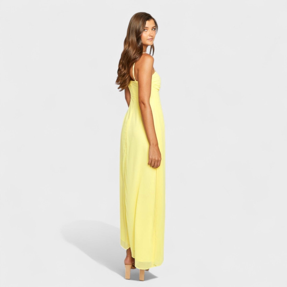Flossie™ | Vestido maxi amarelo com laço lateral - | Benedita Lisboa