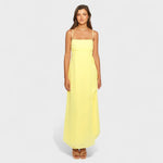 Flossie™ | Vestido maxi amarelo com laço lateral - | Benedita Lisboa