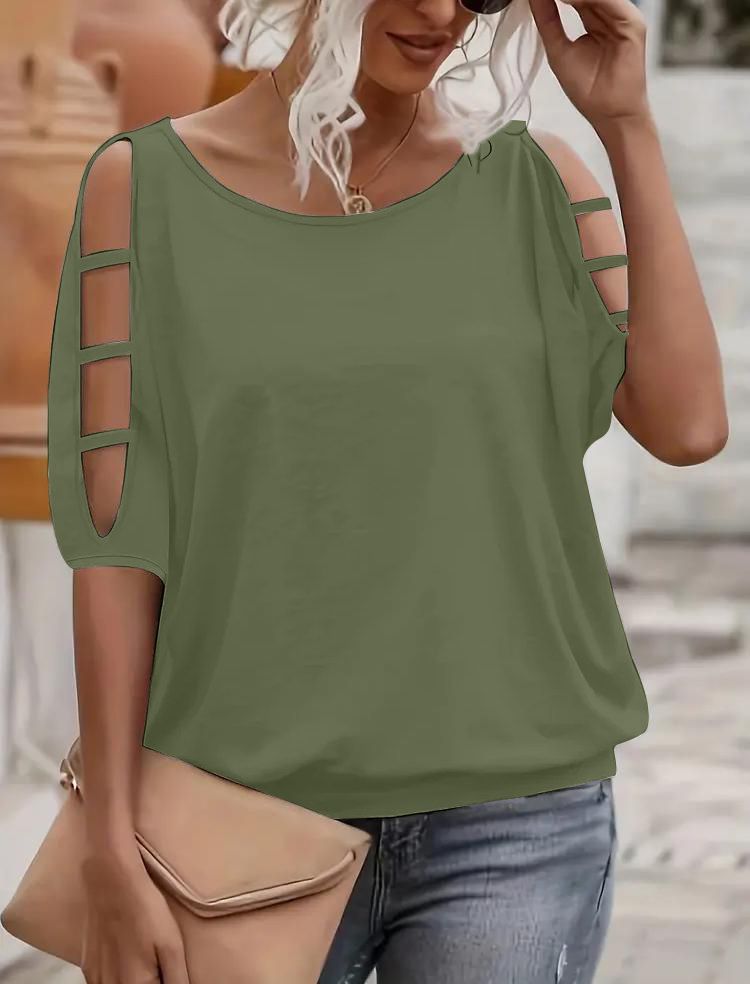 Francisca™ | Camisa Com Ombros Descobertos e Detalhes Elegantes, Ideal para Dias Quentes - Maglie donna | Benedita Lisboa