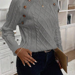 Francisca™ | Camisola de Malha com Botões - | Benedita Lisboa