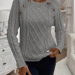 Francisca™ | Camisola de Malha com Botões - | Benedita Lisboa