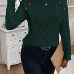 Francisca™ | Camisola de Malha com Botões - | Benedita Lisboa