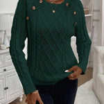 Francisca™ | Camisola de Malha com Botões - | Benedita Lisboa