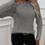 Francisca™ | Camisola de Malha com Botões - | Benedita Lisboa
