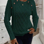 Francisca™ | Camisola de Malha com Botões - | Benedita Lisboa