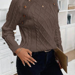 Francisca™ | Camisola de Malha com Botões - | Benedita Lisboa