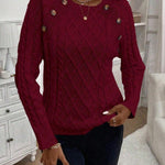 Francisca™ | Camisola de Malha com Botões - | Benedita Lisboa