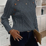 Francisca™ | Camisola de Malha com Botões - | Benedita Lisboa
