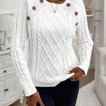 Francisca™ | Camisola de Malha com Botões - | Benedita Lisboa