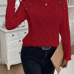 Francisca™ | Camisola de Malha com Botões - | Benedita Lisboa