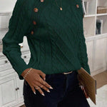 Francisca™ | Camisola de Malha com Botões - | Benedita Lisboa
