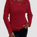 Francisca™ | Camisola de Malha com Botões - | Benedita Lisboa
