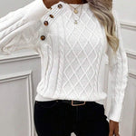 Francisca™ | Camisola de Malha com Botões - | Benedita Lisboa