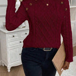 Francisca™ | Camisola de Malha com Botões - | Benedita Lisboa