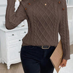 Francisca™ | Camisola de Malha com Botões - | Benedita Lisboa