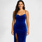 Gabriela™ | Vestido de veludo com fenda lateral - | Benedita Lisboa