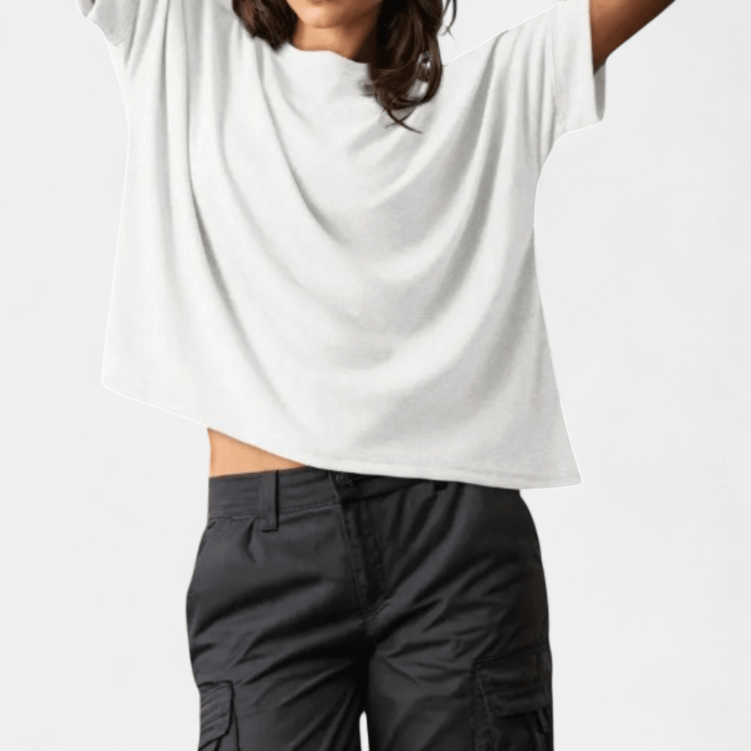 Gaby™ | T-shirt de Algodão Super Confortável para o Dia-a-Dia - | Benedita Lisboa