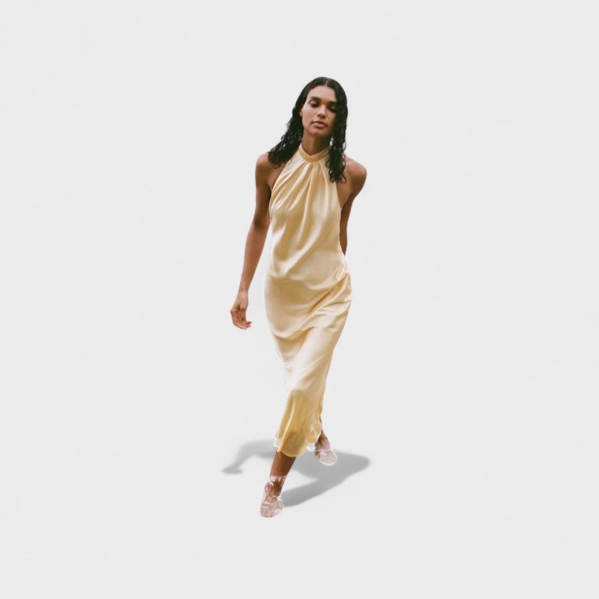 Gala™ | Vestido Halter Satinado - | Benedita Lisboa