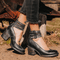Ginevra™ | Sapatos de salto alto com tiras múltiplas e sola grossa - | Benedita Lisboa