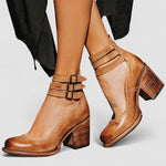 Ginevra™ | Sapatos de salto alto com tiras múltiplas e sola grossa - | Benedita Lisboa