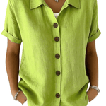 Gracie™ | Camisa Feminina de Manga Curta Relaxada - Shirts & Tops | Benedita Lisboa