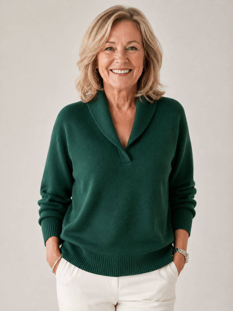 Greta™ — Shawl Collar Sweater - | Benedita Lisboa