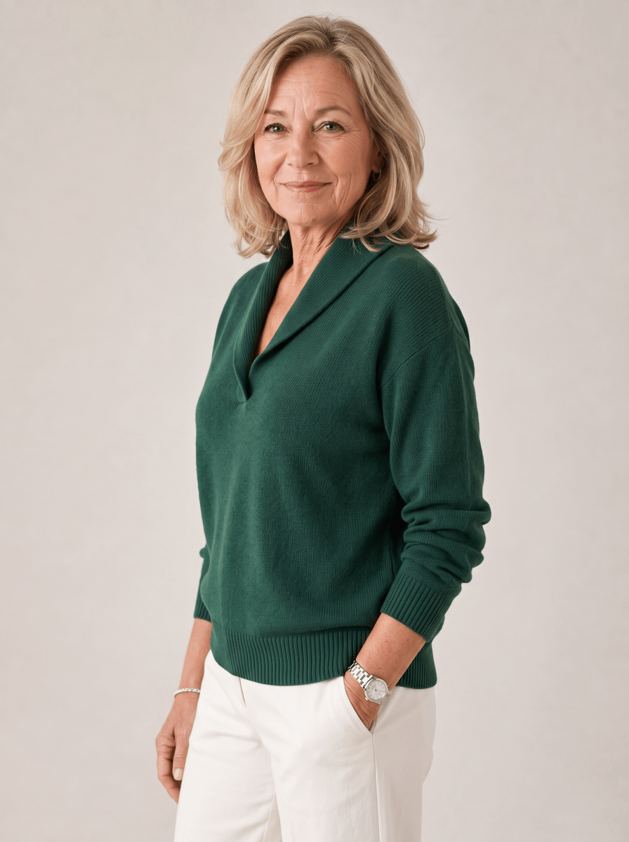 Greta™ — Shawl Collar Sweater - | Benedita Lisboa
