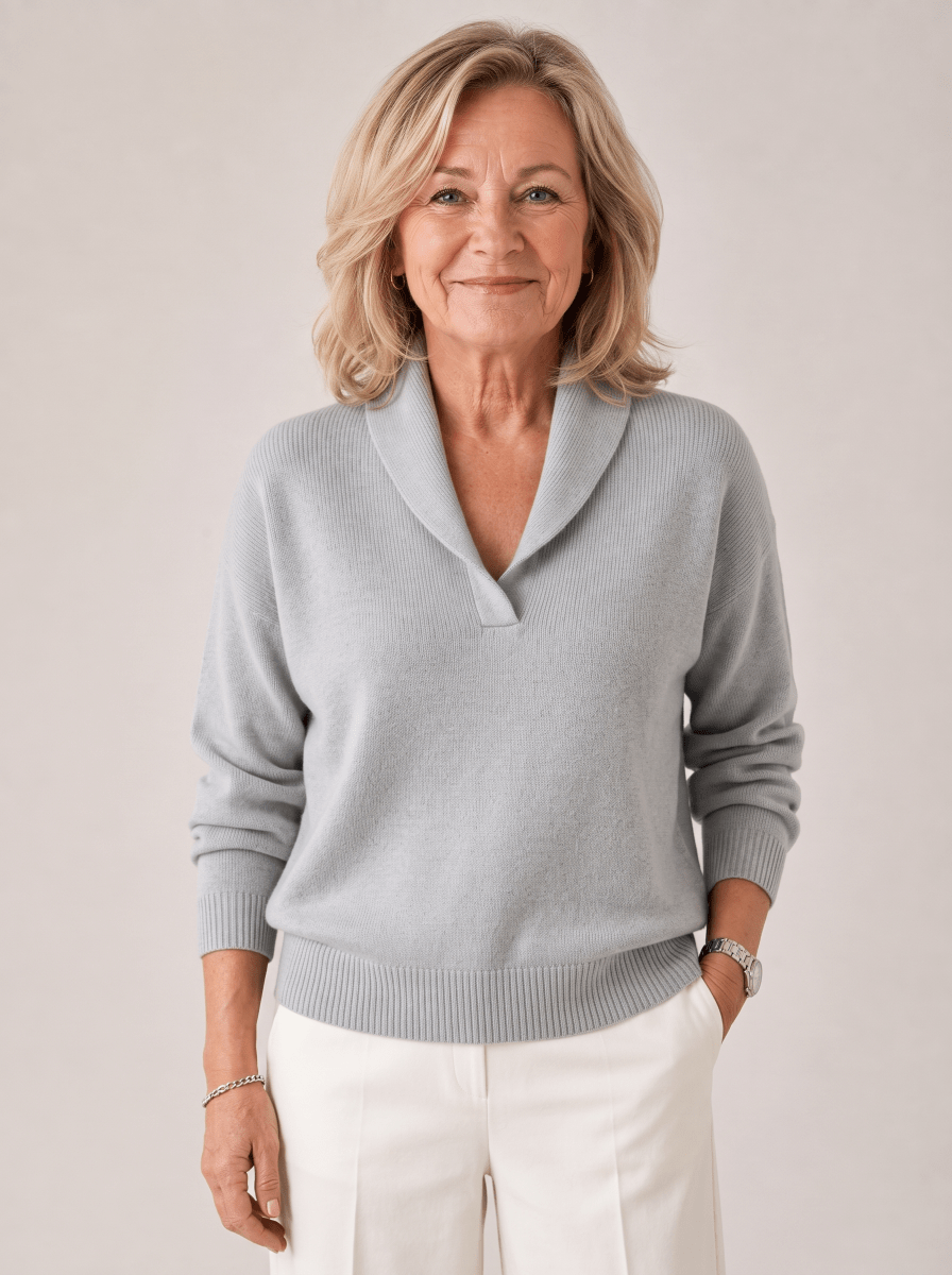 Greta™ — Shawl Collar Sweater - | Benedita Lisboa